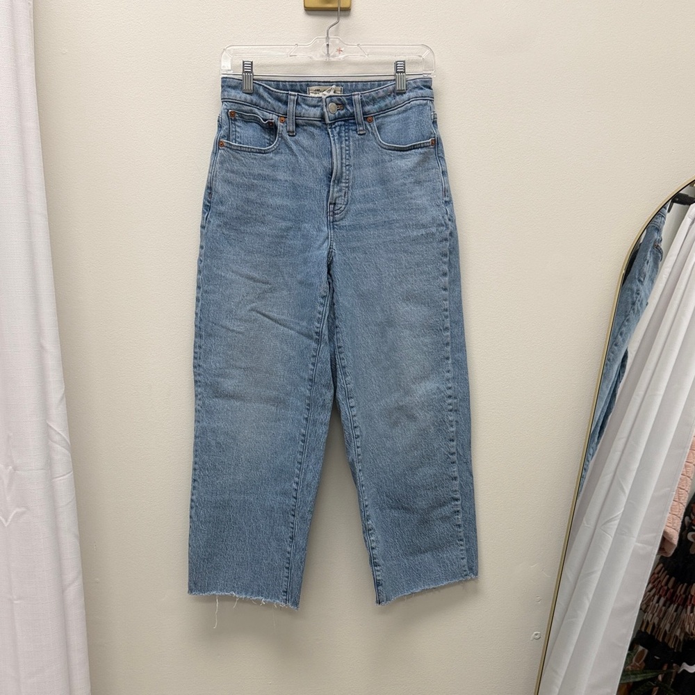 MADEWELL CURVY PERFECT VINTGE WIDE LEG CROP JEANS. sz 27